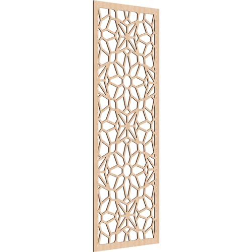 Lock Haven Decorative Pierced Fretwork Wood Wall Panels, 29 3/8"W x 74 3/8"H x 1/4"T, Red Oak