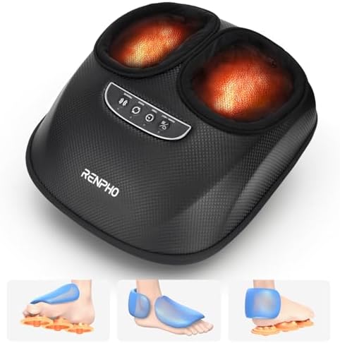 RENPHO Foot Massager with Heat, Full-Foot Kneading Shiatsu Foot M...