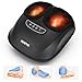 RENPHO Fußmassagegerät mit Wärme, 3 Luftkompressionsmodi und -stufen, Shiatsu-Fußmassage für den ganzen Fuß bei Plantarfasziitis, PU-Leder, Weihnachtsgeschenke für Frauen Männer, Größen bis 47