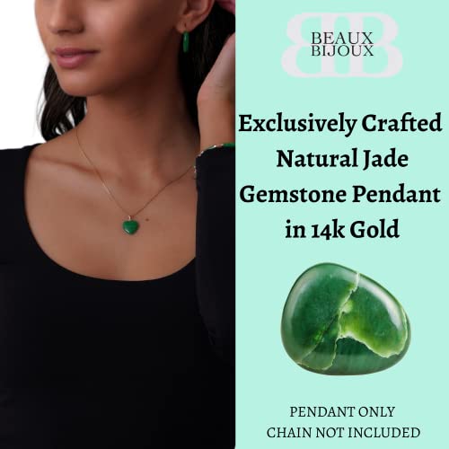 Real Jade Pendant - Jade Charms For Necklaces - Jade Charm Pendant - The Jade Pendant - Jade Pendants for Women - Jade Gemstone Pendant - Jade Stone Pendant - Jade Jewelry - Heart Pendant4