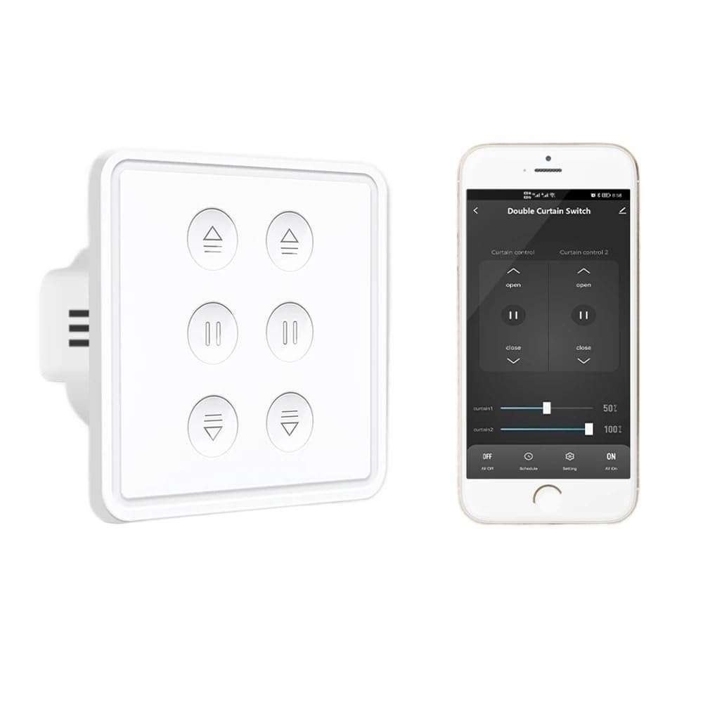Tuya Smart Life WiFi Doble Cortina Interruptor Ciego for persiana Enrollable Motor eléctrico hogar Alexa Echo Control de Voz DIY