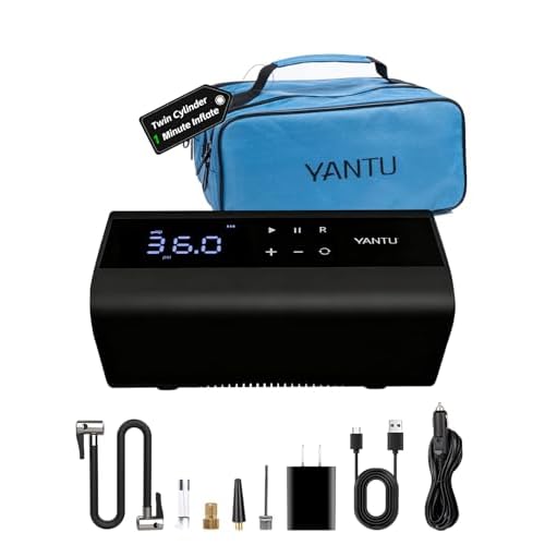 YANTU Cordless Tire Inflator - Dual-Cylinder, 150 PSI