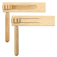 2 Stück Holzratsche Geräusche Maker, Holz Spinning Ratsche, Krachmacher, Holz Rassel Ratsche, Musikinstrument für Kinder, für Spiele Parteien Veranstaltungen, Sportveranstaltungen