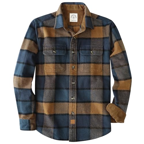 Dubinik® 13 oz Chemise en Flanelle Ultra-Lourde pour Hommes