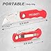 REXBETI 4-Pack Folding Pocket Utility Knife Quick-change SK5 Box Cutter for Cartons, Cardboard and Boxes, Back-lock Mechanism with 10 Extra Blades