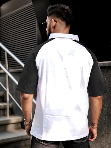 Image of Maniac || Mens || Printed ||Raglan Polo Neck || 3 /4th Sleeve || Cotton ||Oversized ||Polo T-Shirt