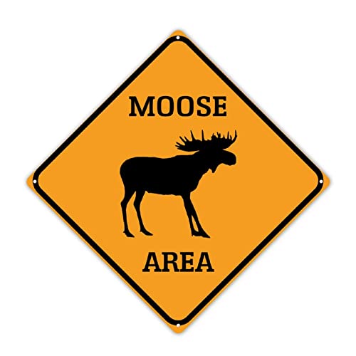 Plaque métallique Moose Area de qualité supérieure, grand format rétro 38 cm - 2