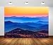 Loccor 7x5ft Fabric Sunset Mountains Backdrops Blue Ridge Appalachian Mountains Fall Forest Background for Outdoor Hiking Camping Holiday Vacation Birthday Party Portrait Photo Props
