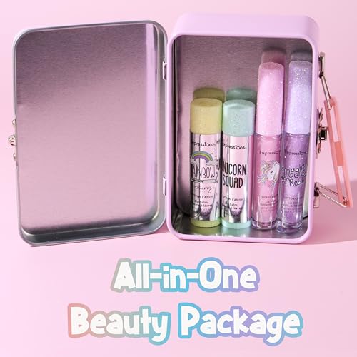 Maquillage enfant licorne brillant à lèvres baume lavable - 4