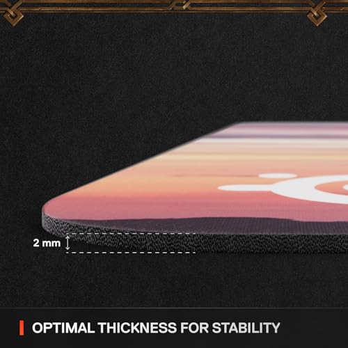 SteelSeries QcK Gaming Mousepad — World of Warcraft Edition — Includes In-Game Item — XXL Thick Cloth — Sized to Cover Desks — Peak Tracking and Stability — Optimized