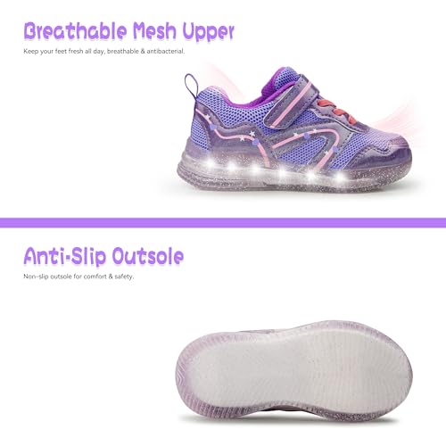 Zapatillas de tenis SKYWHEEL cómodas y ligeras con luces para niños 5