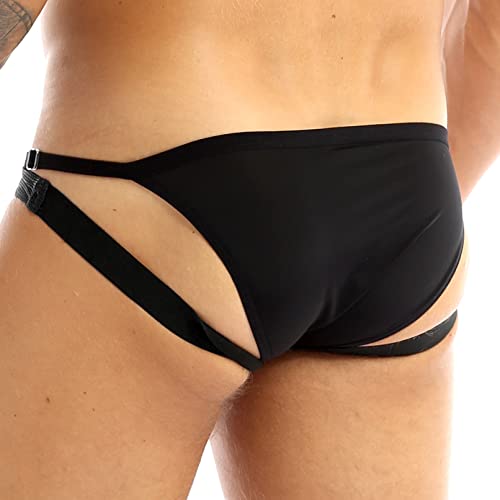 Moily Men's Mesh Sheer Low Rise G-String Thongs Lingerie Jockstrap Bikini Briefs Underwear4