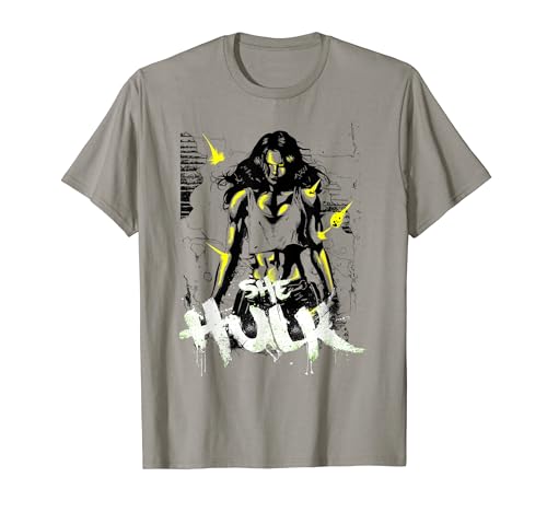 Marvel She-Hulk The Savage Green Neon Brick Splat Camiseta