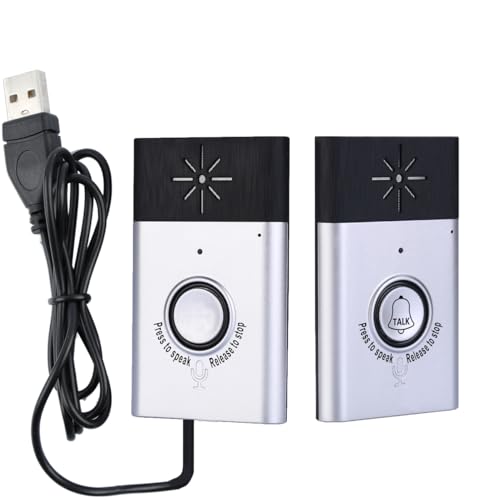 MAGT Drahtlose Türklingel, 2,4 GHz Dual Wege Sprach Gegensprechanlage Türklingel Drahtlose Sprachsprechanlage Türklingel mit Einstellbarer Lautstärke