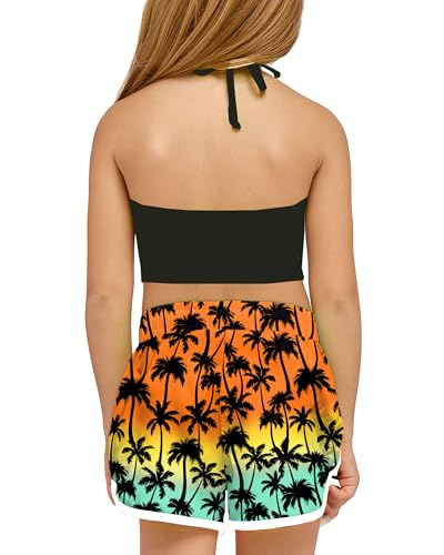 Image of Deerose Kids Hawaiian Swim Board Shorts Quick Dry Active Swim Trunk 5-14 Years