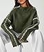 PRETTYGARDEN Women's Chunky Knit Sweaters 2026 Fall Long Sleeve Mock Neck Oversized Pullover Tops Winter Fashion Clothes (Army Green,Large)