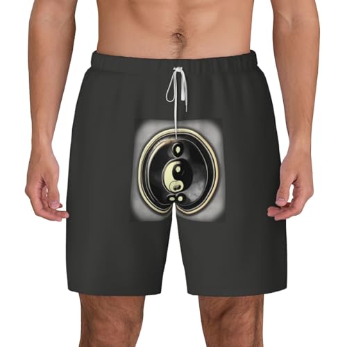 Pantalones cortos de natación para hombre Yin Yang ligeros y transpirables para la playa