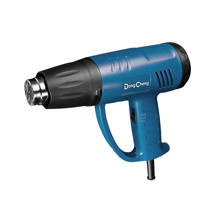 Image of DongCheng Heat Gun | 2000W | Electric Power Source | Efficient and Durable | Blue | Heavy Duty | 2 Attachements Included | DQB2000