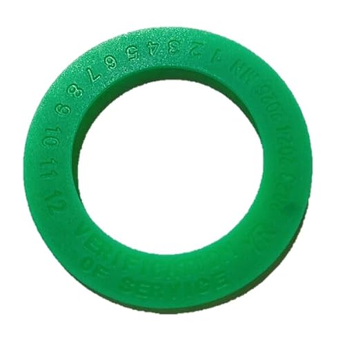 Service Verification Collar – VC1-26 – 2026-Start Punch-Out Fire Extinguisher Inspection Tag (Pack of 100, Green)
