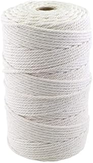 YORKING Macrame Cord 3mmx200m Butchers Cooking String Twine Natural Cotton Kitchen Butchers Threads for Tying Meat Making Sausage DIY Knitting Crafts Beige