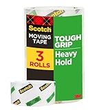 Scotch Tough Grip Moving Packaging Tape, 1.88 in. x 38.2 yd., 3 Roll/sPack