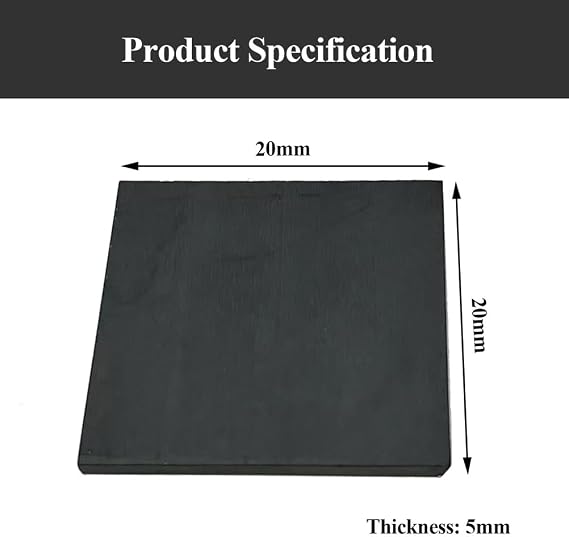 Silicon Carbide Ceramic Sheet 2020Mm, Silicon Carbide Square Plate Thickness 3/5Mm Suitable for Aerospace and Chemical Industries,20203mm(20x20x5mm)
