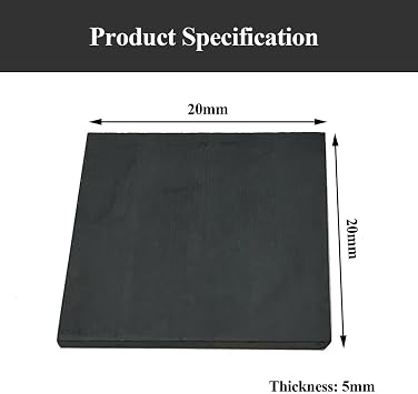 Silicon Carbide Ceramic Sheet 2020Mm, Silicon Carbide Square Plate Thickness 3/5Mm Suitable for Aerospace and Chemical Industries,20203mm(20x20x5mm)