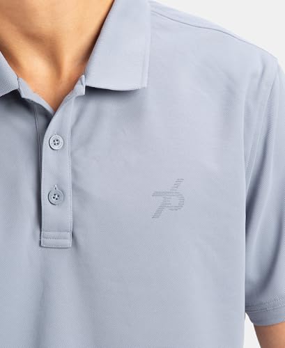 Image of Jockey AM38 Men's Microfiber Fabric Solid Half Sleeve Polo T-Shirt with StayDry & StayFresh Technology