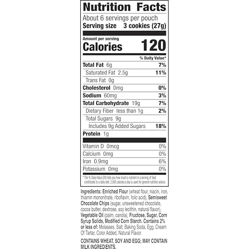 Image of Pillsbury Mini Soft Baked Chocolate Chip Cookies Sharing Size, 6 OZ