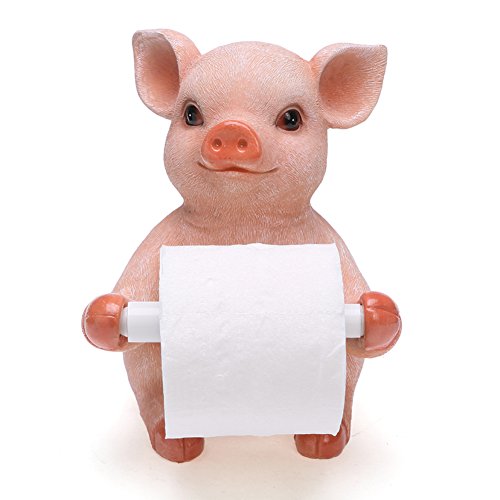 YOURNELO Creative Animal Desk Roll Paper Holder for Toilet (Pig)