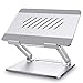 Produktbild Fatorm Laptop Ständer, Höhenverstellbar Notebook Tablet Ständer mit Wärmeentlüftung, Ergonomischer Aluminium-Laptophalter, Unterstützt alle 10-16" Laptops, iPad, Tablets, Silber