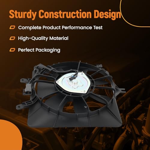Image of maXpeedingrods A /C Condenser Fan Assy w /Shroud for Honda Fit 2007-2008 1.5L, 38616PWAJ01 HO3120100 38615RMEA01