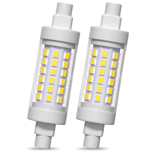 Luxvista Bombilla LED R7S 78mm 10W Regulable, Blanco Frío 6000K Equivalente a Bombilla Halógenos R7s J78 Lineal Proyector para Seguridad, Lámpara de Pie, Iluminación Paisajística (2 Unidad)
