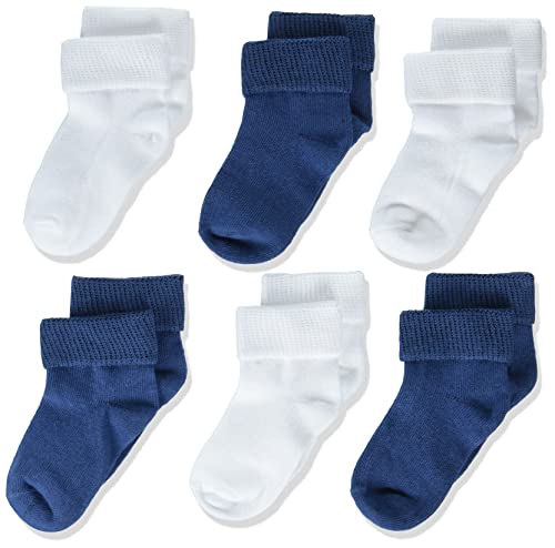 Image of Amazon Essentials Baby Socks, Unisex, Turn Cuff, 6 Pairs