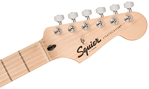 Image of Fender Squier Sonic Stratocaster HT - Arctic White Bundle with Tuner, Strap, Picks, and Austin Bazaar Guitar DVD