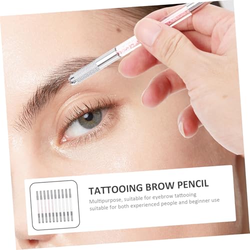 Lápices microblading cejas de doble punta y diseño compacto portátil lote de 10 5