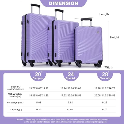 Lightweight 3-Piece Luggage Set with Spinner Wheels, Adjustable Pull Rod, Comfortable Handle, Stylish Travel Suitcase Ensemble with Textured Pattern, Gray2