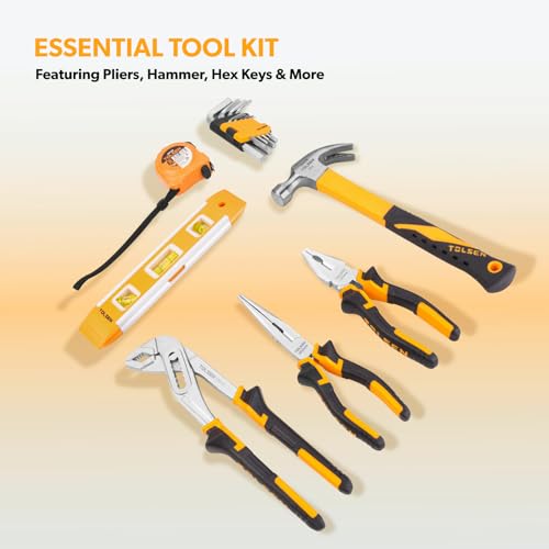 TOLSEN Tool Set Home Mechanic Tool Kit, Screwdriver,Hammer, Ratchet - image 6