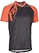 ACTION JERSEY SHIRT DARK GREY HEATHER/ORANGE LG