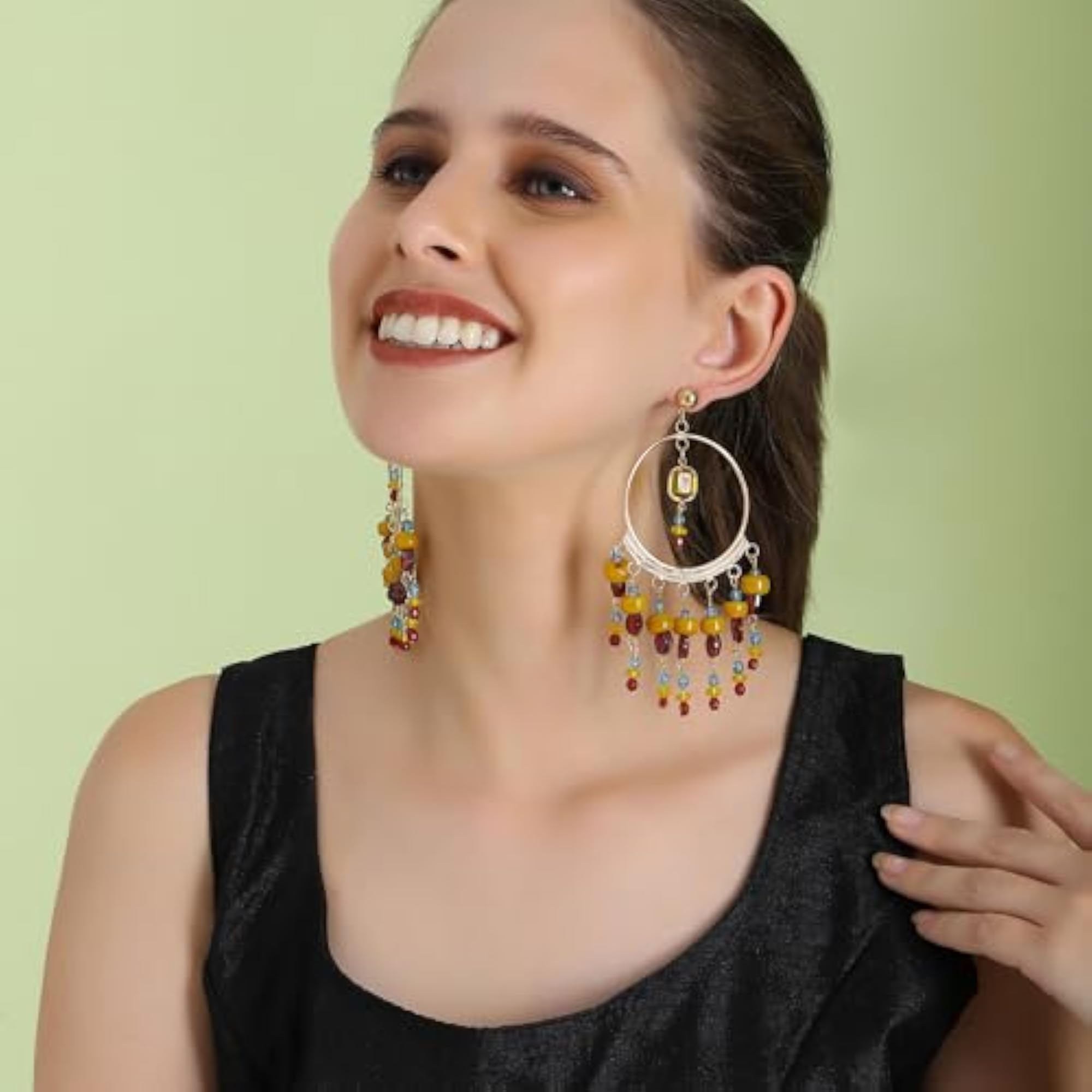 Women's Indian Western Latest Earrings, Trendy Gift