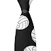 MZERSE Fashion Neckties Mens Shirt Uniform Skinny Tie for Business Holiday Necktie Volleyball Black And White