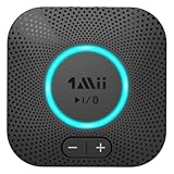 1Mii B06S Bluetooth Audio Adapter mit Lautstärkeregelung, HiFi Bluetooth 5.2 Empfänger, aptX HD & Low Latency Drahtloser Audio Receiver für Stereoanlage Lautsprecher, Dual Verbindung