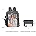 MKP Women Fashion Backpack Purse PU Leather Convertible Medium Ladies Rucksack Travel Shoulder Bags Handbag and Purse 2Pcs