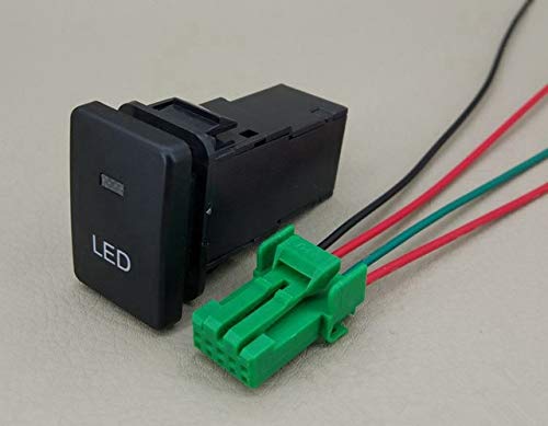 Fincos LARATH DRL Switch & LED switches with Wire for Toyota Prado (2010-2016) - (Color: LED Switch)