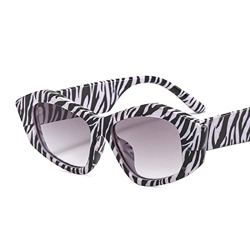 Lunettes de soleil small frame geometric femmes miroir plat tendance