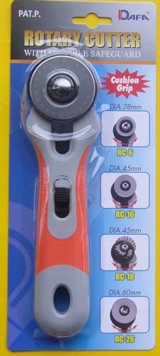 Cutter rotatif DAFA 45mm pour réussir vos patchworks à la maison