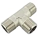 Produktbild Fittingstore - T-Stück mit Außengewinde Messing-/vernickelt Fittings (R 3/8", Messing vernickelt)
