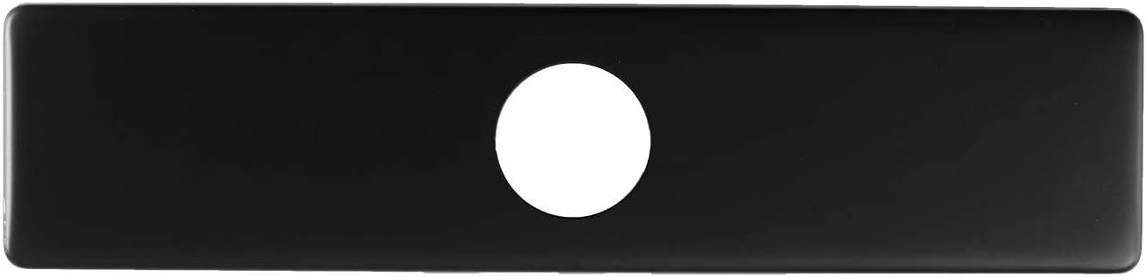 10" Faucet Mounting Plate Kitchen or Bathroom Vessel Sink Long Square Hole Cover Deck Plate Escutcheon Bathroom Vanity Sink Cover,Brushed Nickel