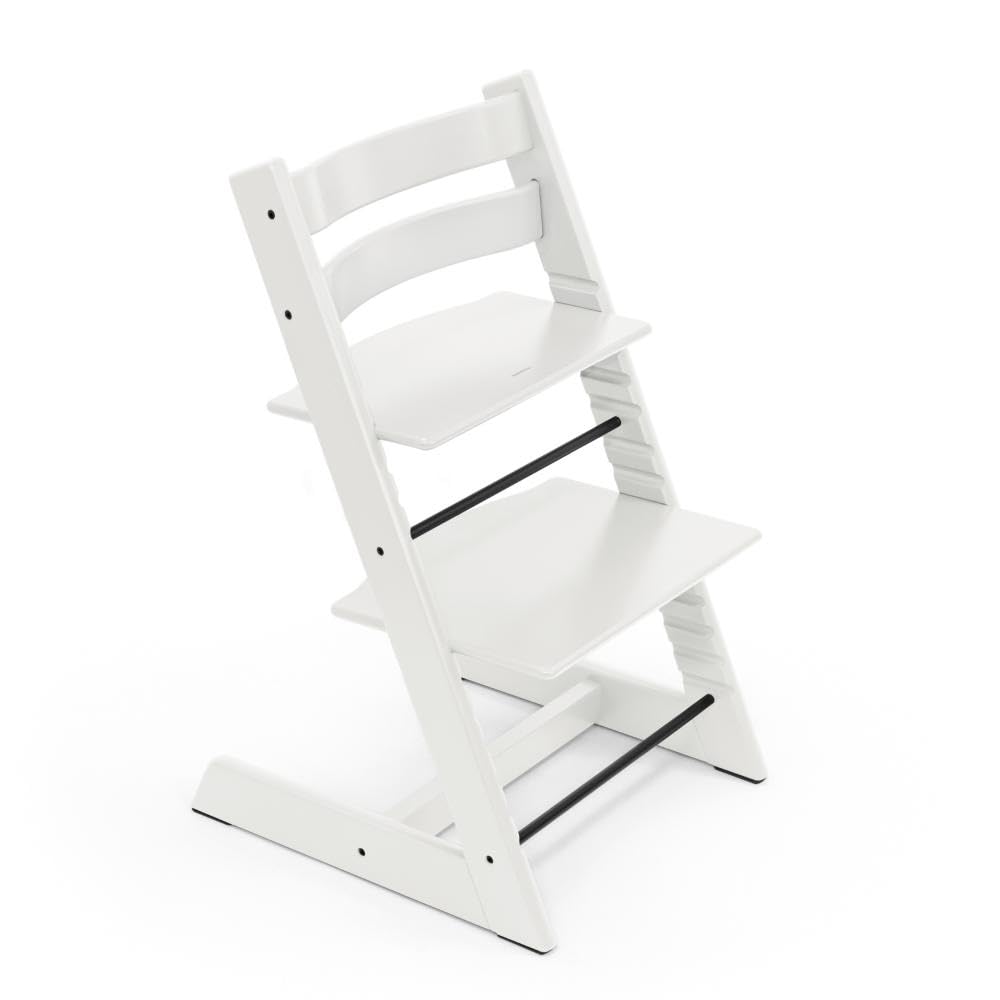 Stokke Tripp Trapp Chair, White - Adjustable, Convertible Chair for Toddlers, Children & Adults - Convenient, Comfortable & Ergonomic - Classic Design