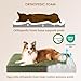 EHEYCIGA Orthopädisches Hundebett Grosse Hunde XL 112x81x9cm, Hundekissen Waschbar Flauschig, Hundematte Hundematratze für Kiste, Olive Grün